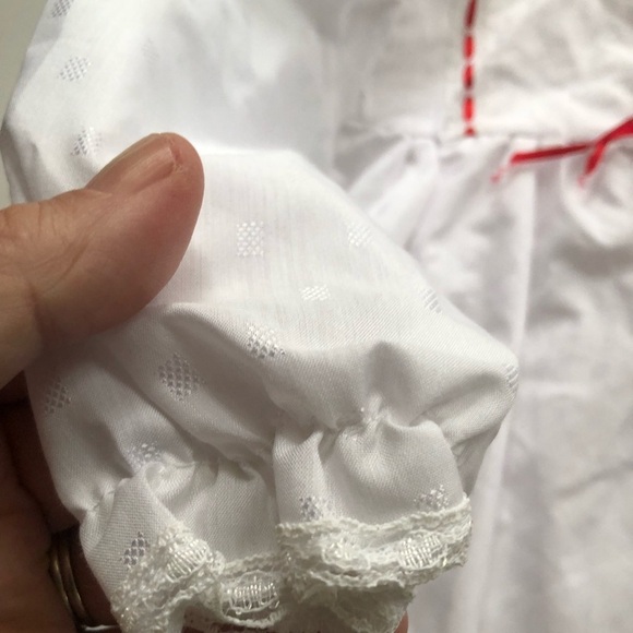 Vintage White Baby Dress with Red Accents - Picture 6 of 9